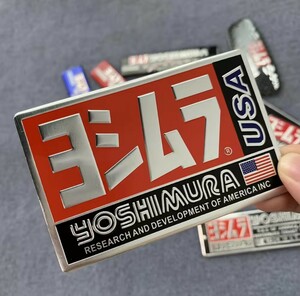 耐熱エンブレムプレート ヨシムラ YOSHIMURA 耐熱アルミステッカー　マフラーステッカー　バイクステッカー　 USA アルミ耐熱 10cm.