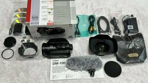 キャノン iVIS HF G10、DM-100、WD-H58W 「Canon デジタルビデオカメラ、指向性ステレオマイク、ワイドコンバーターセット」