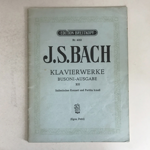 [楽譜] J.S.BACH KLAVIERWERKE BUSONI-AUSGABE XIII バッハ/gb