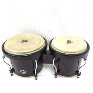 LP/エルピー LPA601-DW/ダークウッド Aspire Wood Bongos Black Hardware/アスパイア ボンゴ 6 3/4″+ 8″ ラテン パーカッション/100