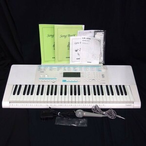 【動作確認品】CASIO LK-228 光ナビゲーション キーボード 600内蔵音色 180内蔵リズム 内蔵200曲 各種付属品付き/170サイズ