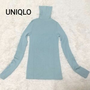 UNIQLO ユニクロ タートルネック リブ ニット セーター ウール100%