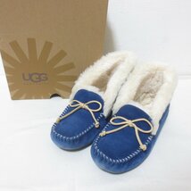 BN01　UGG　アグ　アレーナ　ショートブーツ　モカシン　ムートン　ミッドナイト　ブルー　2WAY　1004806　24cm_画像1