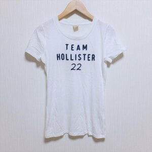 P720　HOLLISTER　ホリスター　ホワイト　ロゴ　半袖　Tシャツ　M　【メ便】