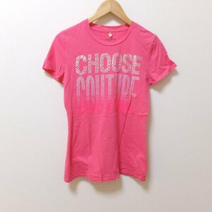 P541　JUICY COUTURE　ジューシークチュール　ピンク　半袖　Tシャツ　S　【メ便】
