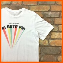 ME11-178★アメリカ買付商品★状態良好【Pi Beta Phi】パステルカラー 半袖Tシャツ【メンズ L】白Tシャツ 美品_画像5