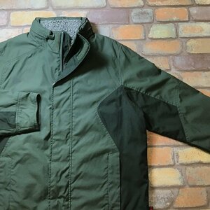 ME7-576★USA直輸入★正規品&良品★【WOOLRICH ウールリッチ】収納フード&裏ボア ナイロンジャケット【メンズ L】オリーブ アウトドア