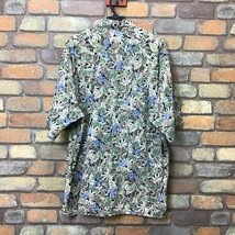 ME2-220★BIGシルエット★90's★【pierre cardin ピエール・カルダン】片ポケット 半袖 コットン 総柄シャツ【メンズ XXL】古着 ゆるダボ_画像3