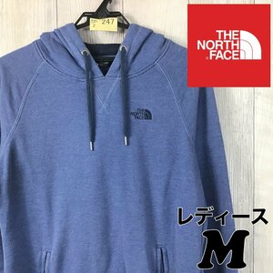 SD2-247◆訳有格安◆【THE NORTH FACE ザ・ノースフェイス】ハーフドームロゴ スウェットパーカー【レディース M】紺灰 古着 アウトドア