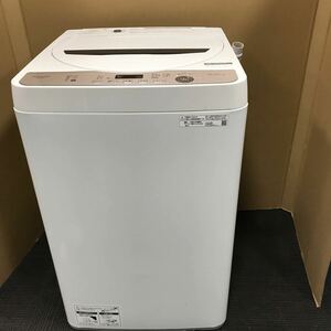 【中古品】3-43 SHARP シャープ ES-GE6E 全自動洗濯機 ホワイト 2020年製 6kg 