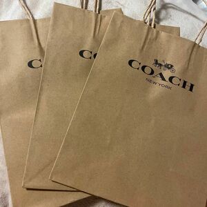 COACH coach コーチ　 ショッパー　 ショップ袋　 紙袋　3枚