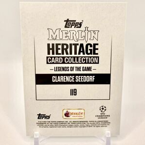 【99枚限定】セードルフ 2023-24 Topps Merlin Heritage CLARENCE SEEDORF Legends Of The Game soccer auto 直筆サインの画像2