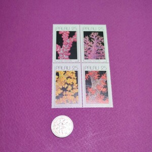  Palau stamp [ coral ] unused 4 kind . hinge none 
