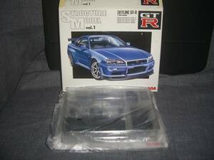 ★TAKARA タカラ 1/64 STRUCTURE MODEL vol.1 日産 スカイライン GT-R BNR34★シルバー 組立キット