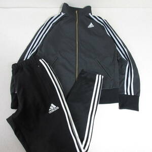 ○極美品あり adidas アディダス◆ジャージ 上下セット ジャケット＆ロングパンツ◆メンズ グレー/ブラック Lサイズ