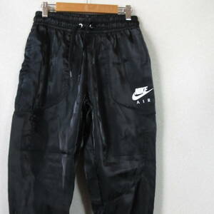 ○極美品 NIKE ナイキ◆WMNS SHEEN AIR PANTS CU6567-010 ロングパンツ 光沢 シースルージョガーパンツ◆レディース ブラック Sサイズ