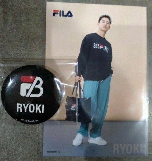 BE:FIRST FILA コラボ【RYOKI】缶バッジ　ポストカード