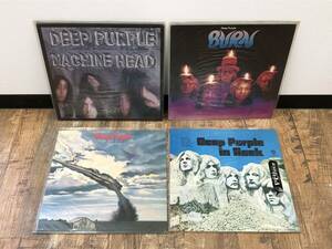 《6361》Deep Purple ディープパープル レコード 4枚セット / STORMBRINGER ・ MACHINE HEAD ・ BURN 他 /