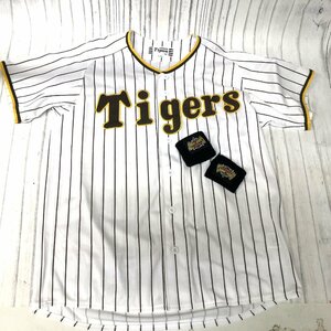 m001 E(60) 阪神タイガース 応援ユニフォーム サイズL リストバンド 2023 NIPPON CHMAPIONS ワッペン ミズノ MIZUNO HANSHIN Tigers 野球帽