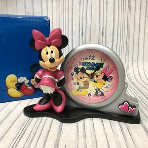 m001 J ディズニー Disney アラームクロック ミニーマウス 目覚まし時計 置時計 ポリストーン 4202