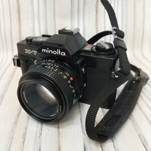 s001 M5 f. MINOLTA ミノルタ 一眼レフ フィルム カメラ X-7 レンズ MD 50mm 1:1.7 現状品