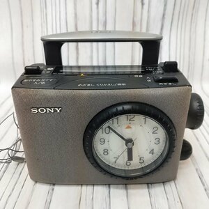 s001 L1 通電OK ソニー SONY TV FM AM 3バンド ポータブルラジオ 時計 中古 現状品