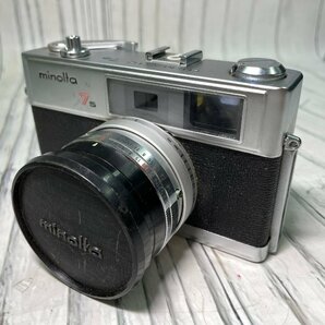 m002 D2(60) minolta ミノルタ フィルムカメラ HI-MATIC 7S ROKKOR-PF シャッターOK SEIKO-LA ケース付き レトロの画像1