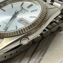 m001 T3 SEIKO セイコー セイコーファイブ 7009?3110 デイデイト AT 自動巻 シルバー メンズ 腕時計 機械式 稼動品_画像4