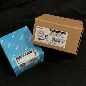 m001 Z2(30) 送料520円 未使用 SEIKO CASIO 目覚まし時計 2個 セイコー PYXIS NR451W 白 カシオ TQ-169 黒 LEDライト トラベルクロックの画像1