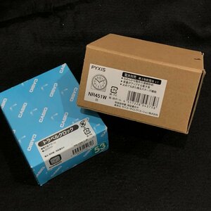 m001 Z2(30) 送料520円 未使用 SEIKO CASIO 目覚まし時計 2個 セイコー PYXIS NR451W 白 カシオ TQ-169 黒 LEDライト トラベルクロック