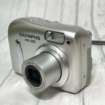 m002 H6(60) OLYMPUS オリンパス FE-115 シルバー デジカメ コンパクト デジタルカメラ 6.2-17.4mm 3.0-5.0 通電確認済_画像2