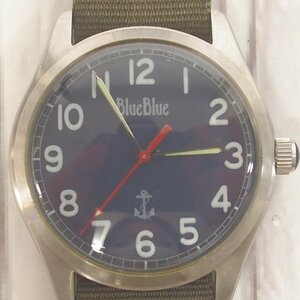 f002 Z3 108.ハリウッド ランチ マーケット HRM BLUE BLUE MARINE TIME メンズ腕時計 自動巻き 稼働品 ネコポス385円