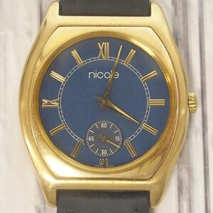 f002 Z3 117. ニコル nicole NC-2802 メンズ腕時計 クォーツ スモセコ 電池切れ ネコポス385円