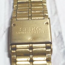 f002 B1 2 SEIKO セイコー QZ V701-6K00 SX ラウンド 白文字盤 メンズ腕時計 ネコポス385円_画像7