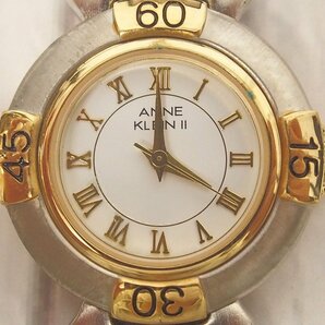 f002 Z2 アンクライン ANNE KLEIN Ⅱレディース腕時計 チェンジベゼル クオーツ レディース 2針 替えベルト 電池切れ 劣化有りの画像3