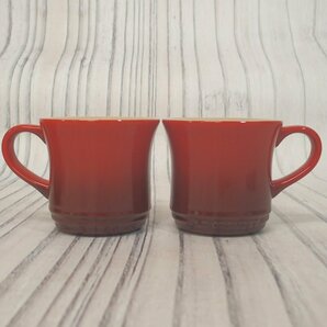 f002l C1 未使用 ル・クルーゼ LE CREUSET ティーポットセット マグカップ2客 赤 レッド 茶器 元箱 保管品の画像5