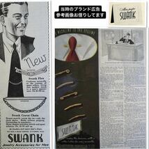 ブランドSWANKショート短カラーピン真鍮カラーバー　カラークリップ ビンテージ金アンティーク40sネクタイピン50sタイピンシャツ襟スーツ_画像10