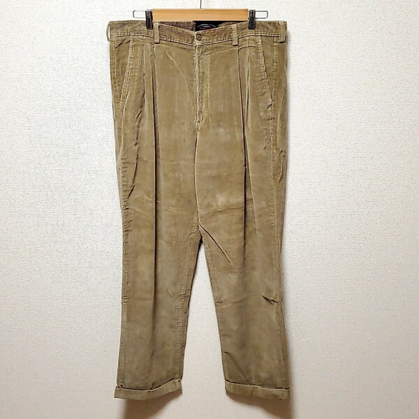 C49◆ROUNDTREE&YOUKE Relaxed fit コーデュロイパンツ size36×32 ベージュ系 中古 USED 古着 アメリカ古着