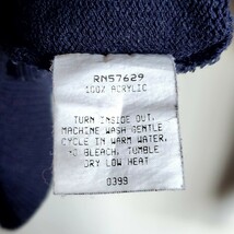 E12◆USA製 A+ アクリル カーディガン sizeL 紺 ネイビー ニット 長袖 古着 中古 USED vintage SCHOOL APPAREL_画像7