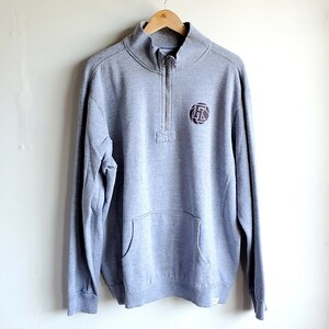 E32◆チャンピオン CHAMPION ハーフジップ スウェット sizeXL グレー 中古 USED 古着 AUTHENTIC ATHLETIC APPAREL