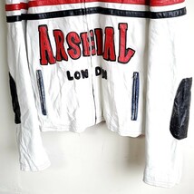 C12◆LESBOULEVARDS ARSENAL レザー シングルライダース size52 バイク バイカー アーセナル 中古 USED 古着 レザージャケット_画像3