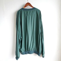 B83◆USA製 Munsingwear 長袖 ウォームアッププルオーバー size2X/EEG 緑 グリーン 企業ロゴ プルオーバー 中古 USED 古着_画像4