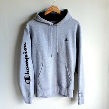 B30◆チャンピオン CHAMPION プルオーバー パーカー size USA:S ASIA:L グレー 中古 古着 USED AUTHENTIC ATHLETICWEAR_画像1