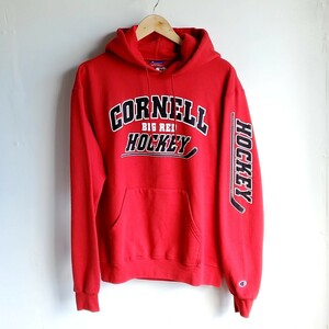 B25◆チャンピオン CHAMPION プルオーバー パーカー sizeM 赤 レッド 中古 古着 USED AUTHENTIC ATHLETIC APPAREL