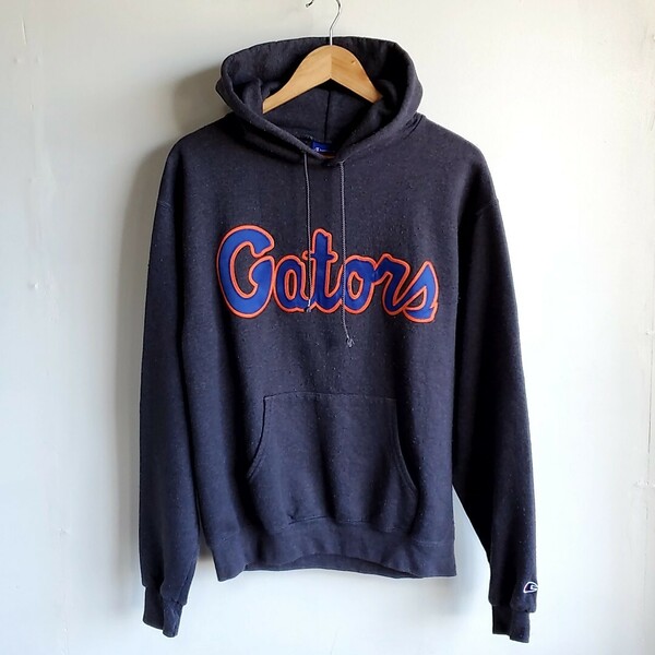 B32◆チャンピオン CHAMPION プルオーバー パーカー sizeM ダークグレー 中古 古着 USED AUTHENTIC ATHLETIC APPAREL