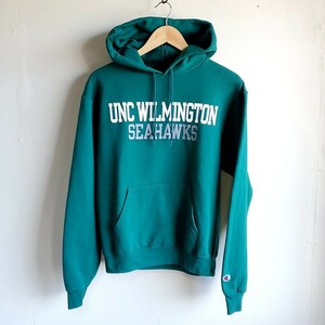 B42◆チャンピオン CHAMPION ECO FLEECE プルオーバー パーカー sizeS 緑系 グリーン系 中古 古着 USED