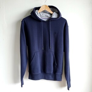 B43◆チャンピオン CHAMPION プルオーバー パーカー size USA:S ASIA:L 紺？黒？ 中古 古着 USED AUTHENTIC ATHLETICWEAR