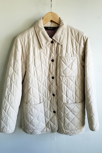 132◆エディーバウアー EDDIE BAUER キルティングジャケット サイズ表記:PM 白 ホワイト Thermolite PLUS レディース 中古 USED