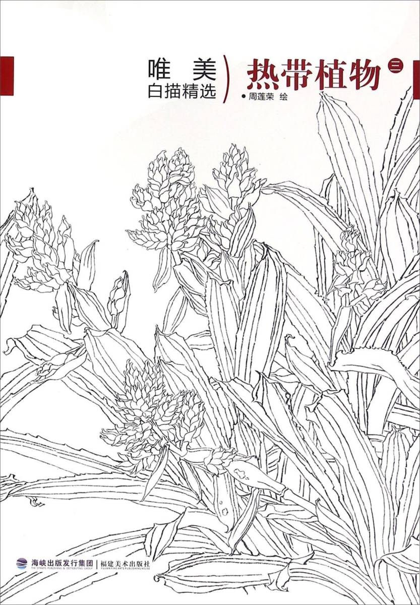 9787539334240 Plantas tropicales (3) Selección de pintura hermosa y blanca bosquejo de pintura china libro para colorear para adultos, arte, Entretenimiento, Cuadro, Libro de técnicas