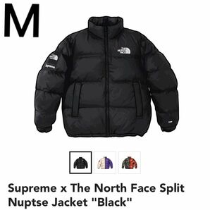 サイズ M Supreme x The North Face Split Nuptse Jacket Black